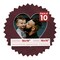 Dark Red Suede Mat Board for 18x18 Frames - Heart Opening for 16x16 Photos
